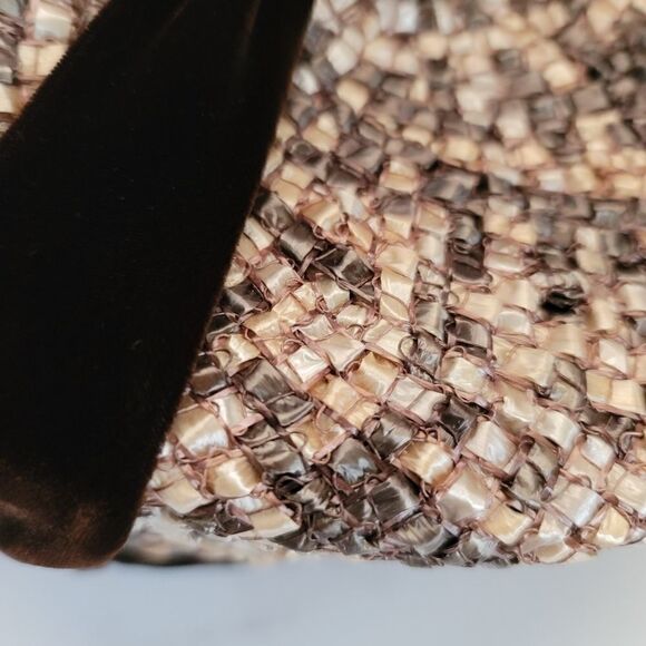 Vintage retro hat box pillbox home decor snakeskin woven round hat - Picture 3 of 10